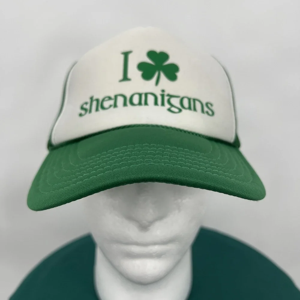 St Patrick's Day Trucker Hat Irish Green Baseball‎ Cap for Men Women Mesh Snap